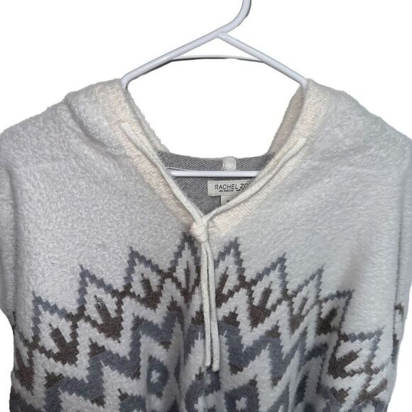 rachel zoe white and gray fuzzy sweater pull over - new with tags - Picture 3 of 9
